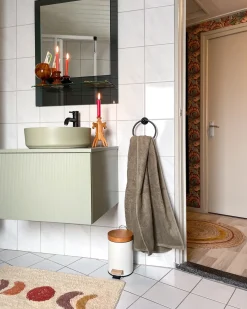 Tappeto da bagno ESME Beige 50 x 80 cm Cotone