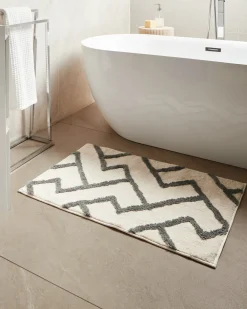 Tappeto da bagno GARHI Beige 60 x 90 cm Cotone