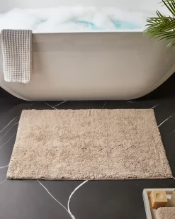Tappeto da bagno GOELA Marrone chiaro 60 x 90 cm Cotone