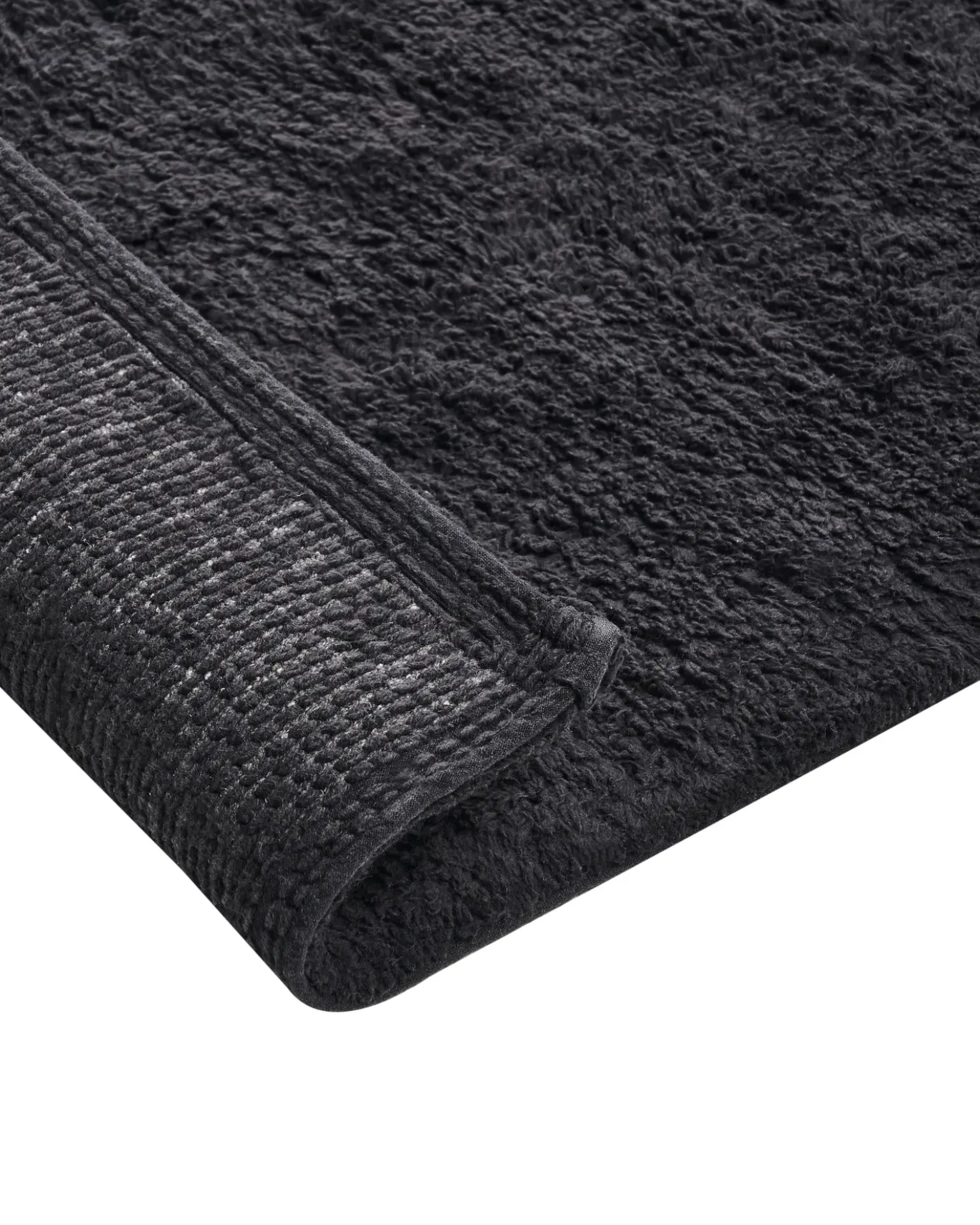 Tappeto da bagno GOELA Nero 60 x 90 cm Cotone