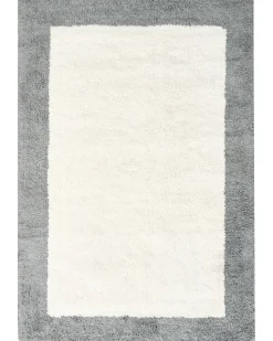 Tappeto da bagno KABRI Grigio/Beige 60 x 90 cm Cotone