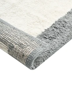 Tappeto da bagno KABRI Grigio/Beige 60 x 90 cm Cotone