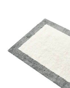 Tappeto da bagno KABRI Grigio/Beige 60 x 90 cm Cotone