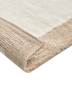 Tappeto da bagno KABRI Marrone/Beige 60 x 90 cm Cotone