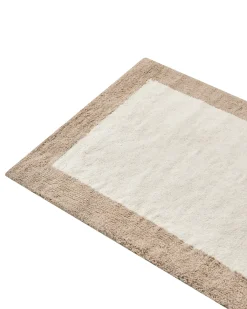 Tappeto da bagno KABRI Marrone/Beige 60 x 90 cm Cotone