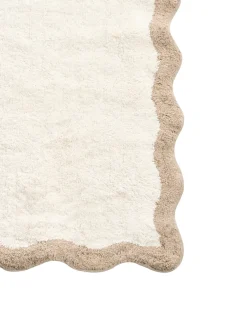 Tappeto da bagno NANGAL Marrone/Beige 80 x 150 cm Cotone