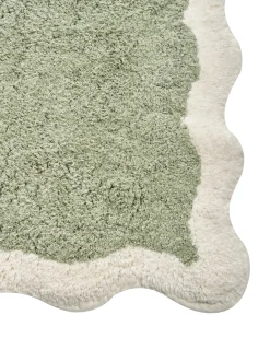 Tappeto da bagno NANGAL Verde 60 x 90 cm Cotone