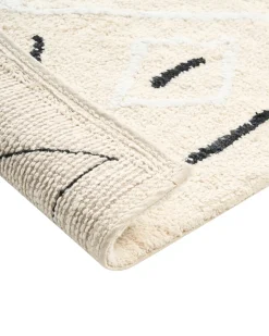 Tappeto da bagno UNTLA Beige chiaro 60 x 90 cm Cotone