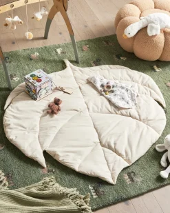 Tappeto da gioco per bambini OLIMP 110 x 110 cm Cotone Bianco sporco
