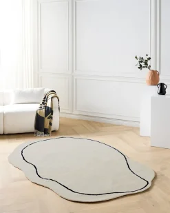 Tappeto DERA Beige 160 x 230 cm Viscosa