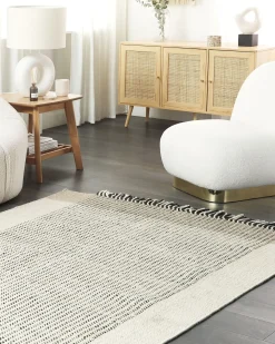 Tappeto DIVARLI Beige 160 x 230 cm Lana