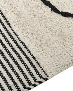 Tappeto DOKUZ Beige 140 x 200 cm Cotone