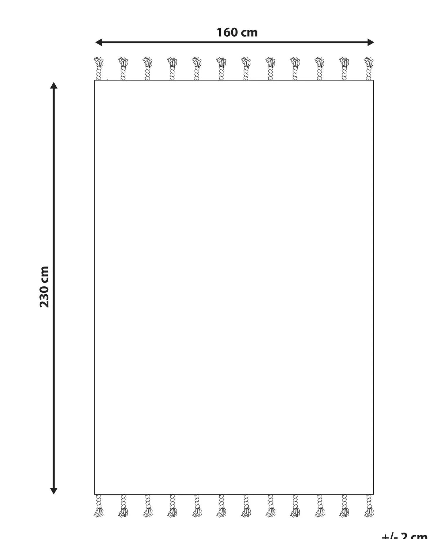 Tappeto DUZCE Beige 160 x 230 cm Cotone