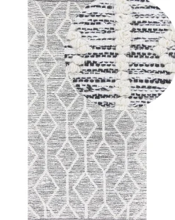 Tappeto EDREMIT Grigio 80 x 150 cm Lana