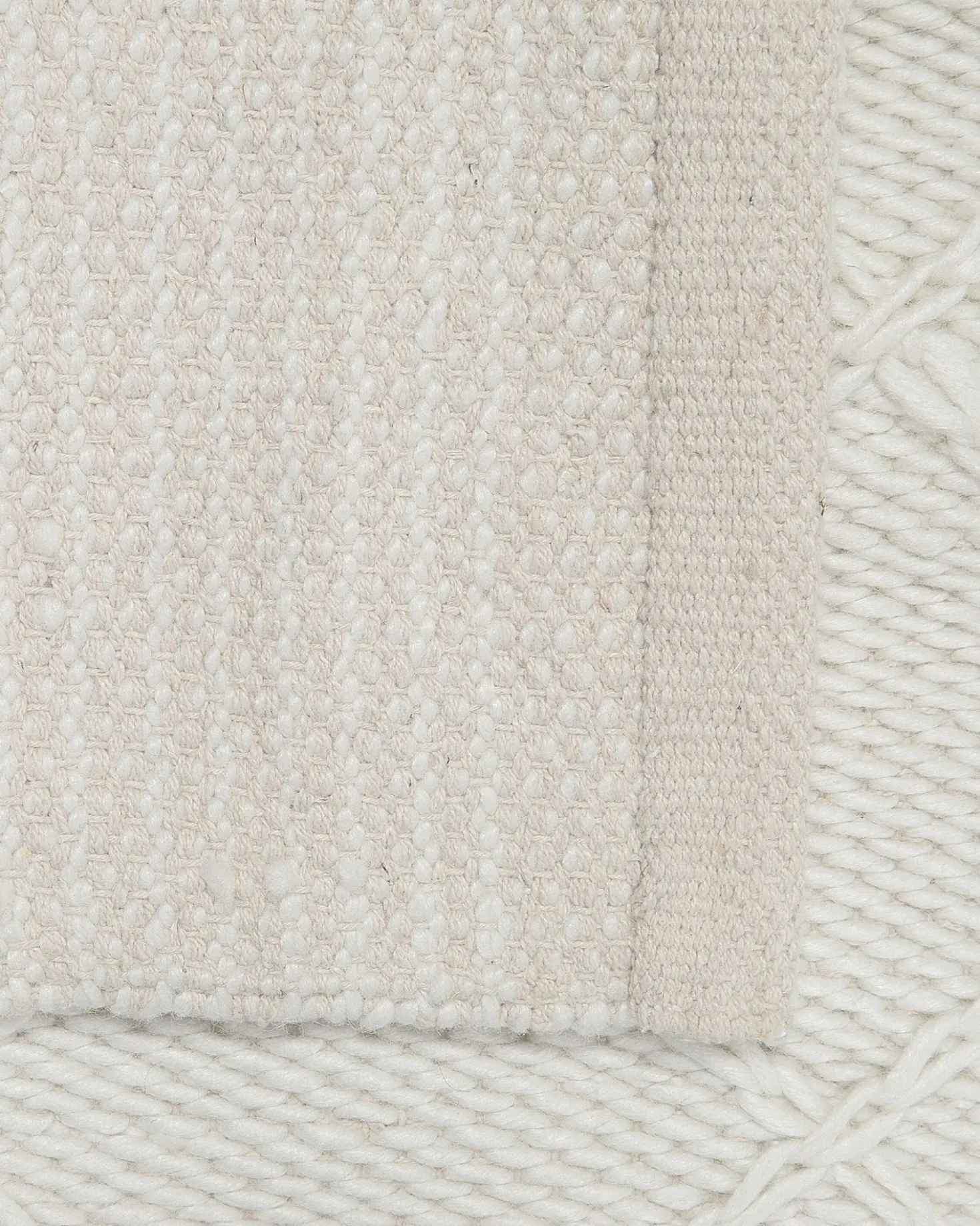 Tappeto ELLEK Bianco 160 x 230 cm Lana