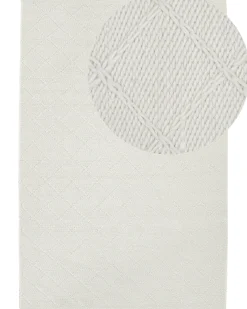 Tappeto ELLEK Bianco 160 x 230 cm Lana