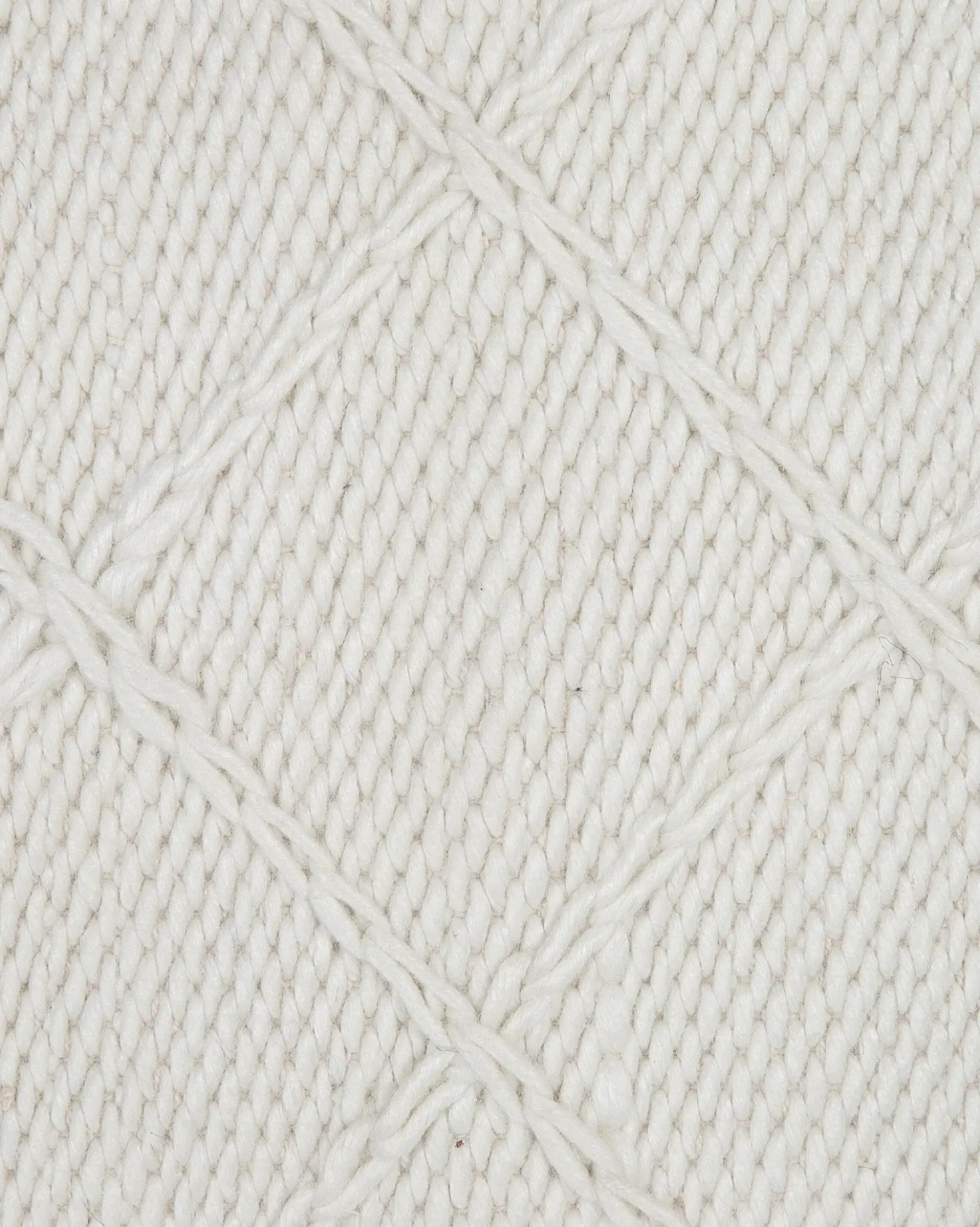 Tappeto ELLEK Bianco 160 x 230 cm Lana