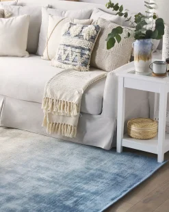Tappeto ERCIS Blu 200 x 200 cm Viscosa