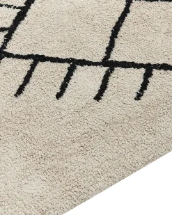 Tappeto ERLER Beige chiaro 160 x 230 cm Cotone