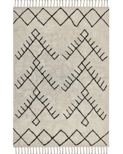 Tappeto ERLER Beige chiaro 160 x 230 cm Cotone