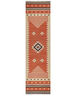 Tappeto GAVAR Arancione 80 x 300 cm Cotone Kilim