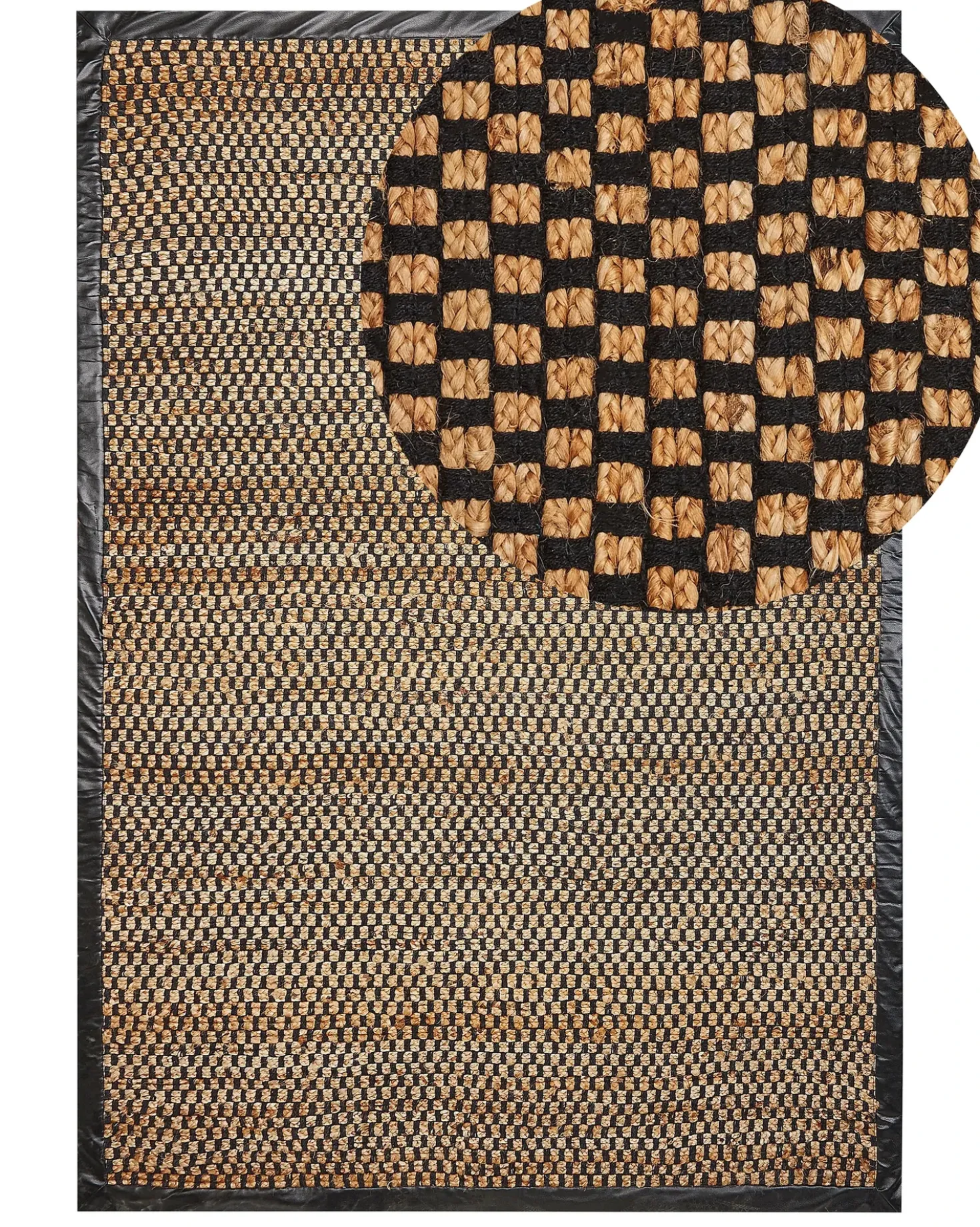 Tappeto GERCE Nero 140 x 200 cm Iuta