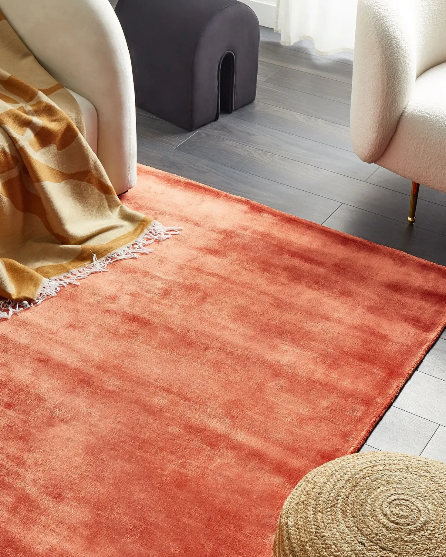 Tappeto GESI II Arancione 140 x 200 cm Viscosa