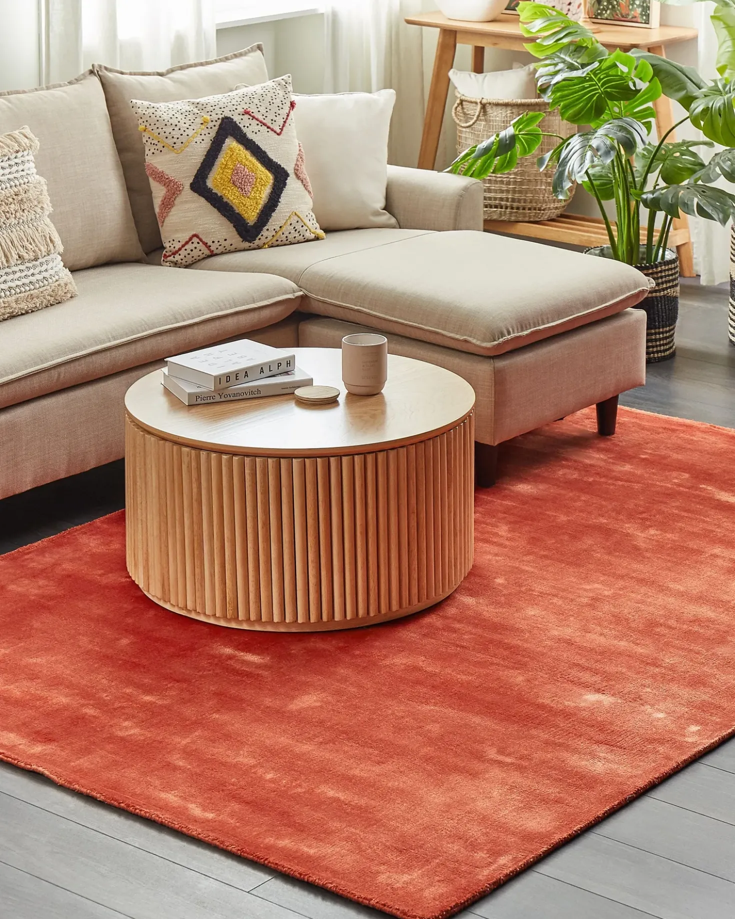 Tappeto GESI II Arancione 140 x 200 cm Viscosa