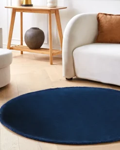 Tappeto GESI II Blu marino ø 140 cm Viscosa