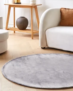 Tappeto GESI II Grigio chiaro ø 140 cm Viscosa