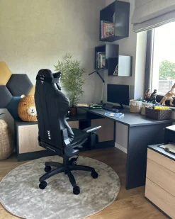 Tappeto GESI II Grigio chiaro ø 140 cm Viscosa