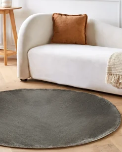 Tappeto GESI II Grigio scuro ø 140 cm Viscosa