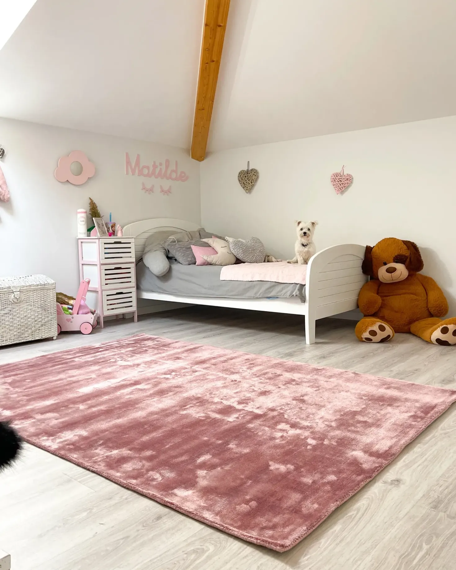 Tappeto GESI II Rosa 160 x 230 cm Viscosa