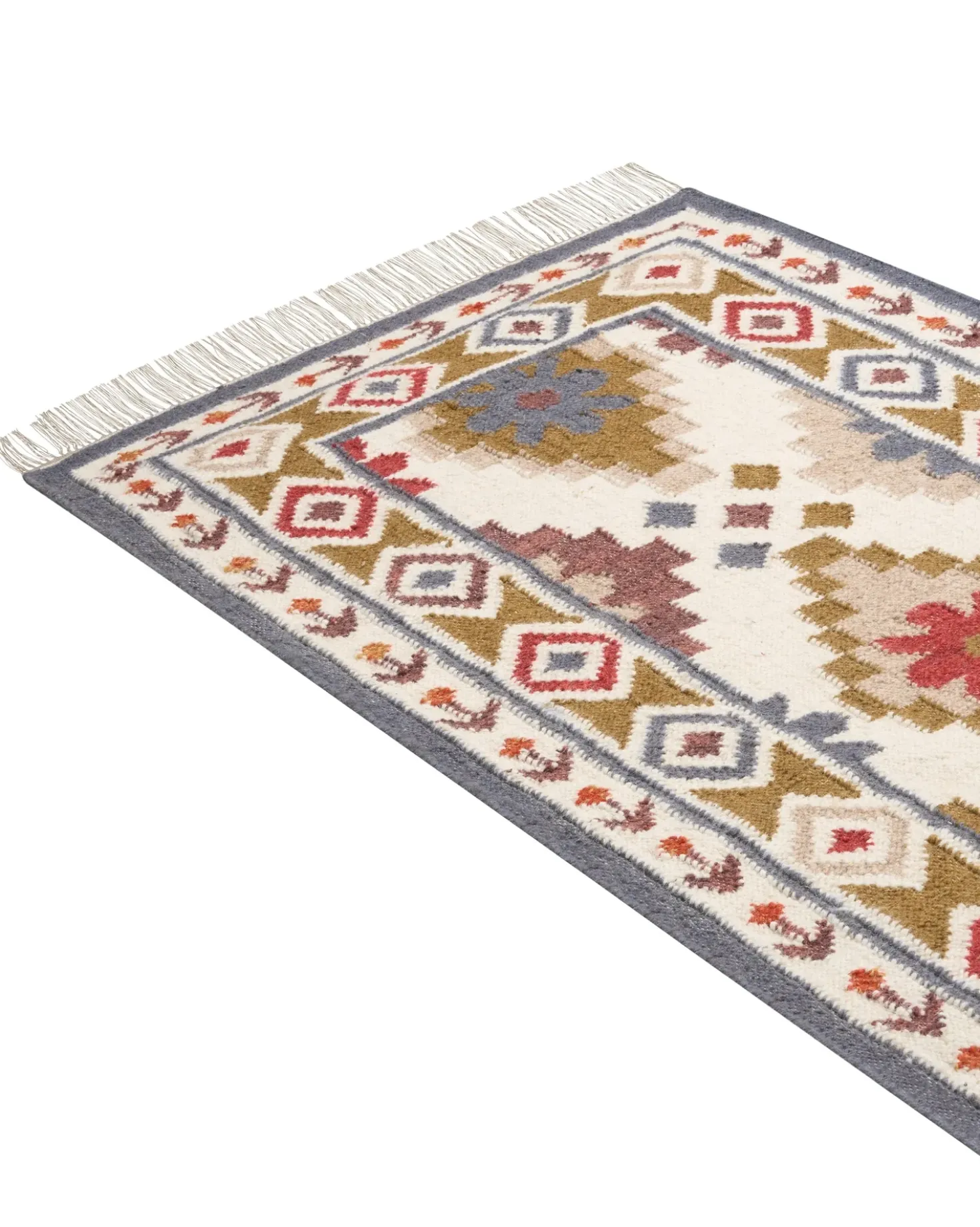 Tappeto GHUKASAVAN Multicolore 80 x 300 cm Lana Kilim