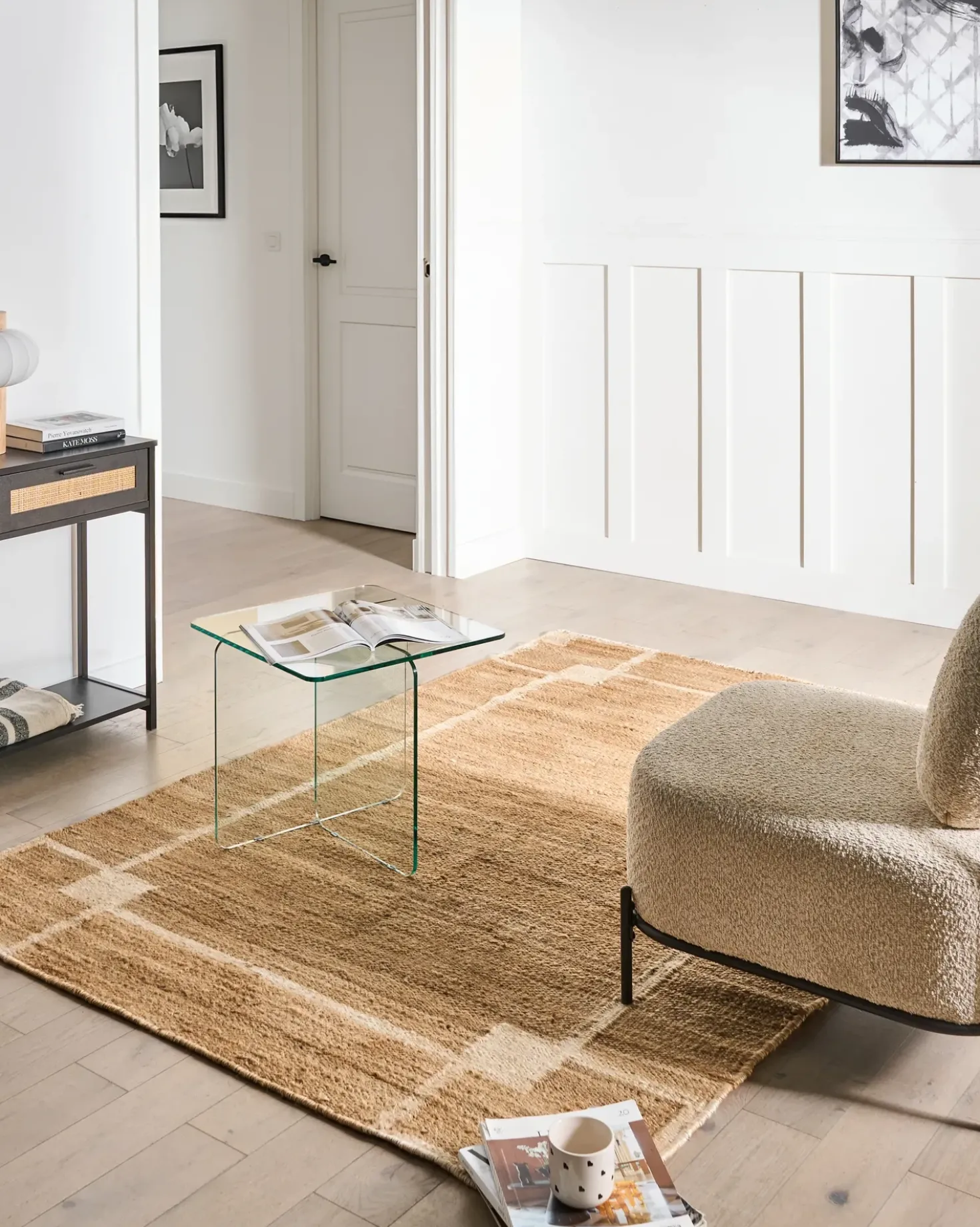 Tappeto GONDIA Beige chiaro 160 x 230 cm Iuta