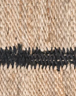 Tappeto GONDIA Nero/Beige 80 x 300 cm Iuta