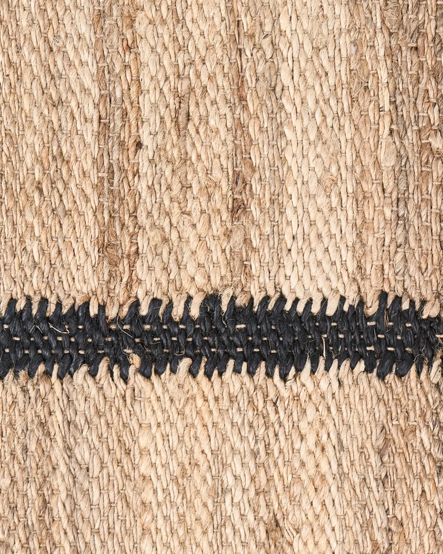 Tappeto GONDIA Nero/Beige 160 x 230 cm Iuta