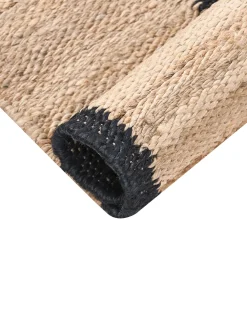Tappeto GONDIA Nero/Beige 160 x 230 cm Iuta