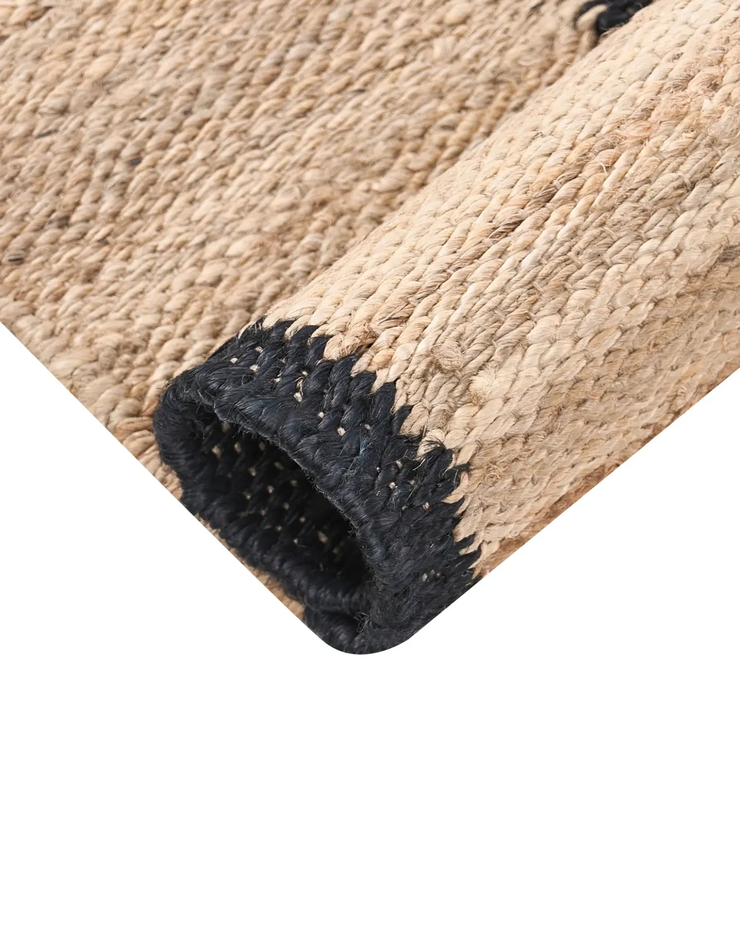 Tappeto GONDIA Nero/Beige 160 x 230 cm Iuta
