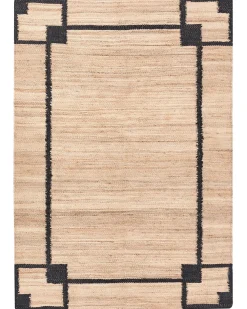 Tappeto GONDIA Nero/Beige 160 x 230 cm Iuta