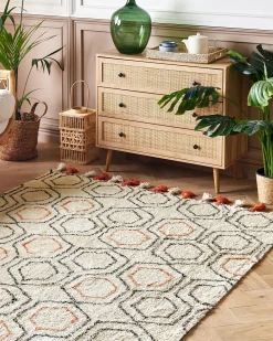 Tappeto HAJIPUR Beige 160 x 230 cm Cotone
