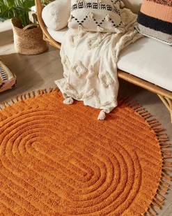 Tappeto HALFETI Arancione ø 140 cm Cotone