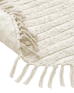 Tappeto HALFETI Beige chiaro ø 140 cm Cotone