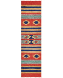 Tappeto HATIS Multicolore 80 x 300 cm Cotone Kilim