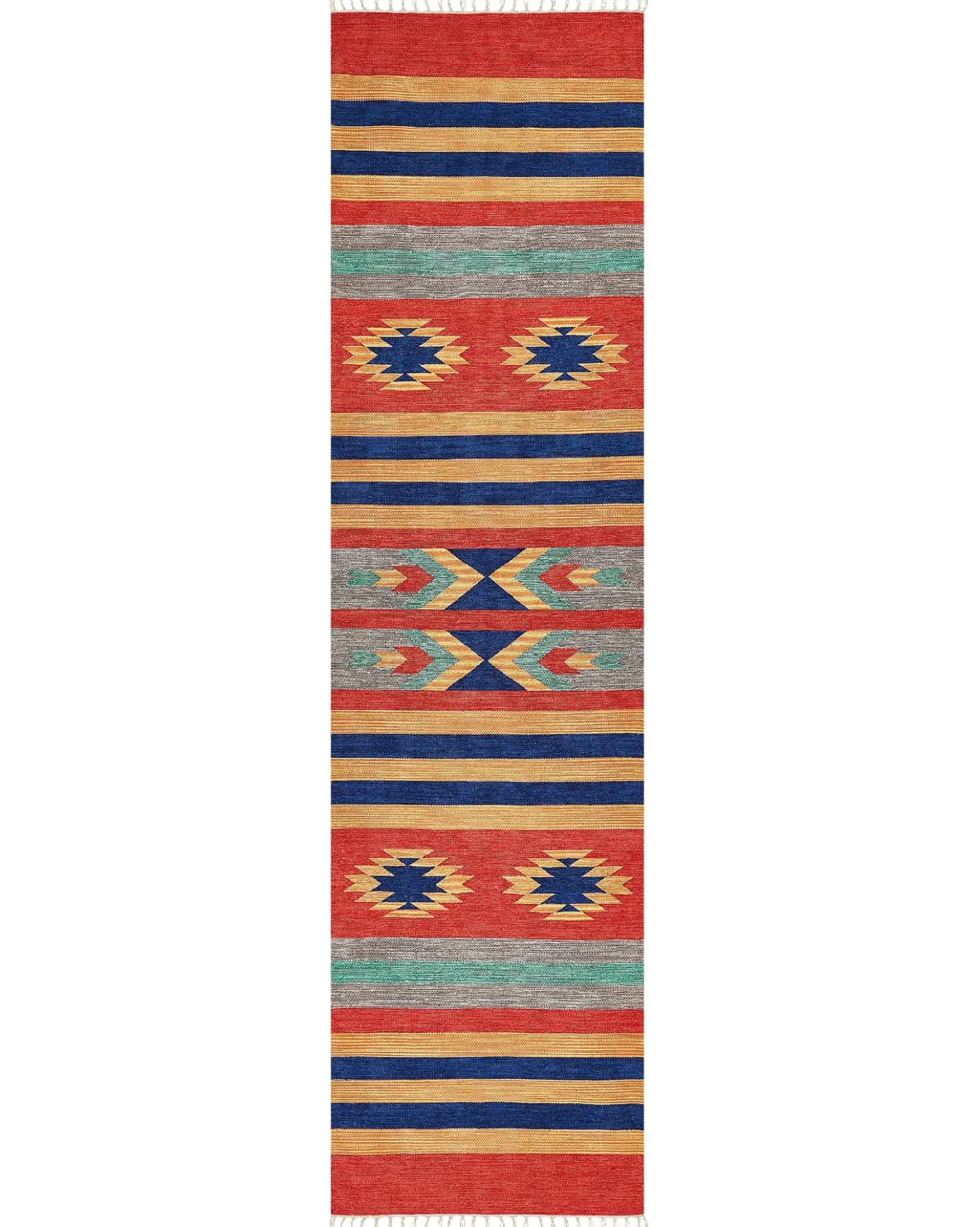 Tappeto HATIS Multicolore 80 x 300 cm Cotone Kilim