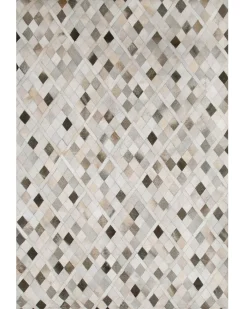 Tappeto HIRKA Grigio 160 x 230 cm Pelle naturale