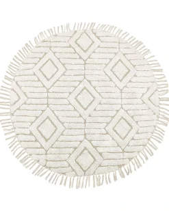 Tappeto HORASAN Beige chiaro ø 140 cm Cotone