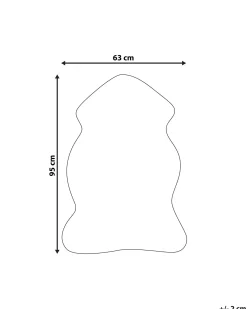 Tappeto in pelliccia sintetica MUNGO Nero 63 x 95 cm