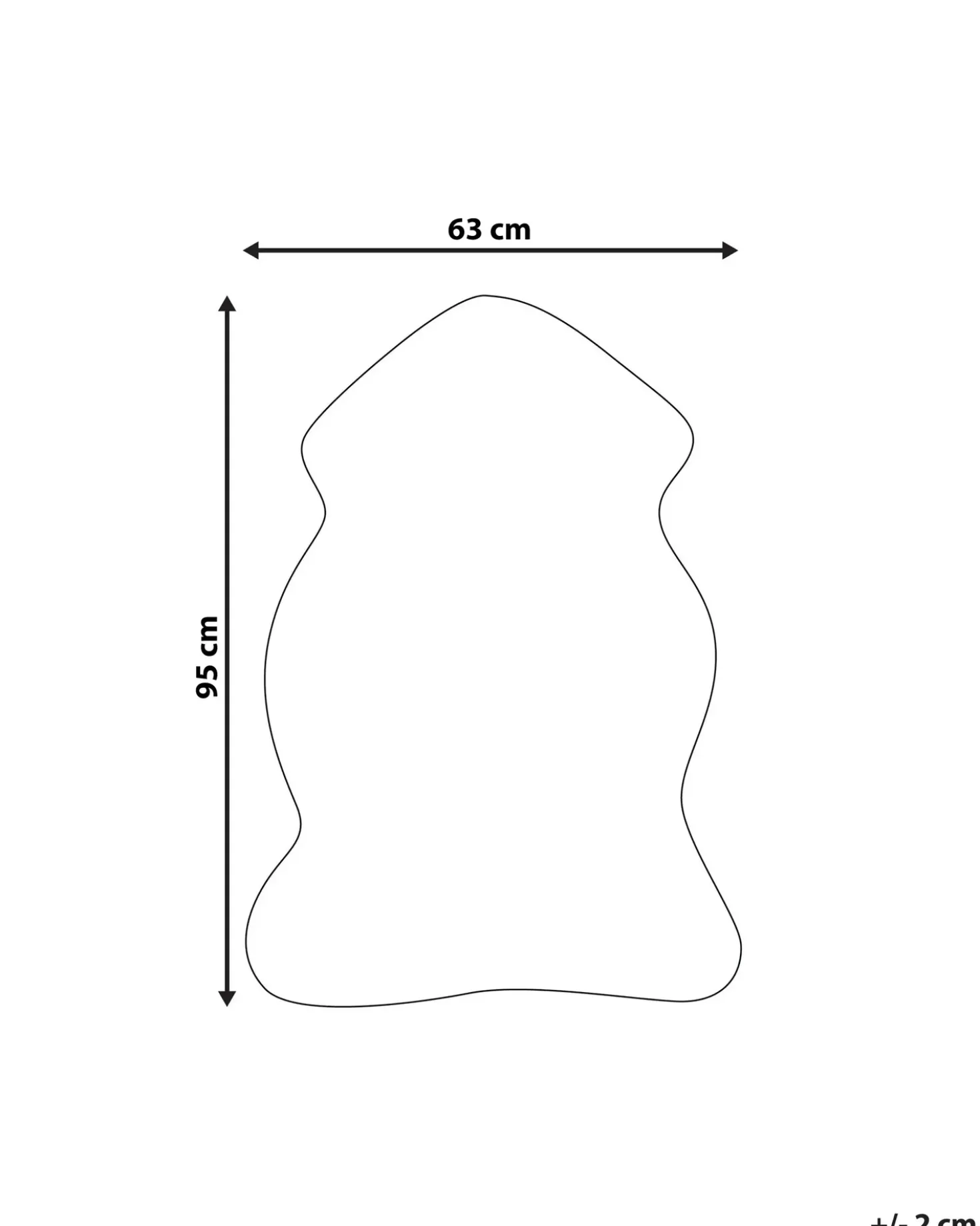 Tappeto in pelliccia sintetica MUNGO Nero 63 x 95 cm