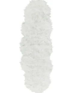 Tappeto in pelliccia sintetica MAMUNGARI Bianco 60 x 180 cm